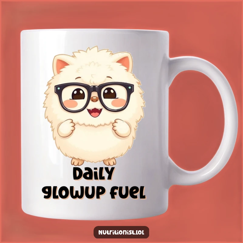 Funny Supplement Creature Mug: Cheerful Fluffy Pal for Your Daily Dose of Humor