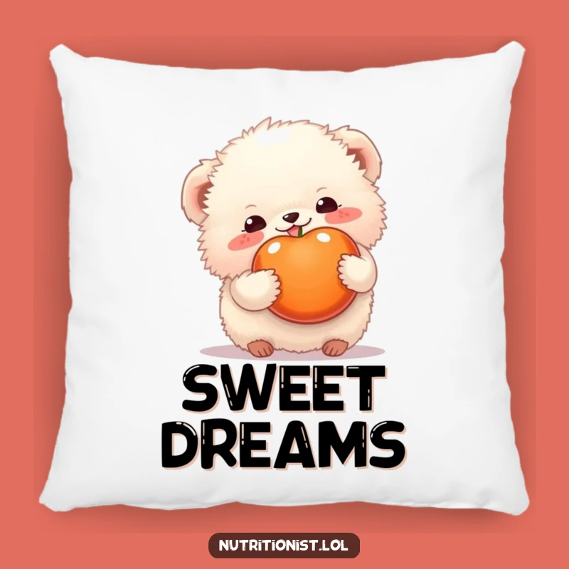 Funny Fluffy Creature Fruit Pillow: Cozy Comfort, Sweet Dreams