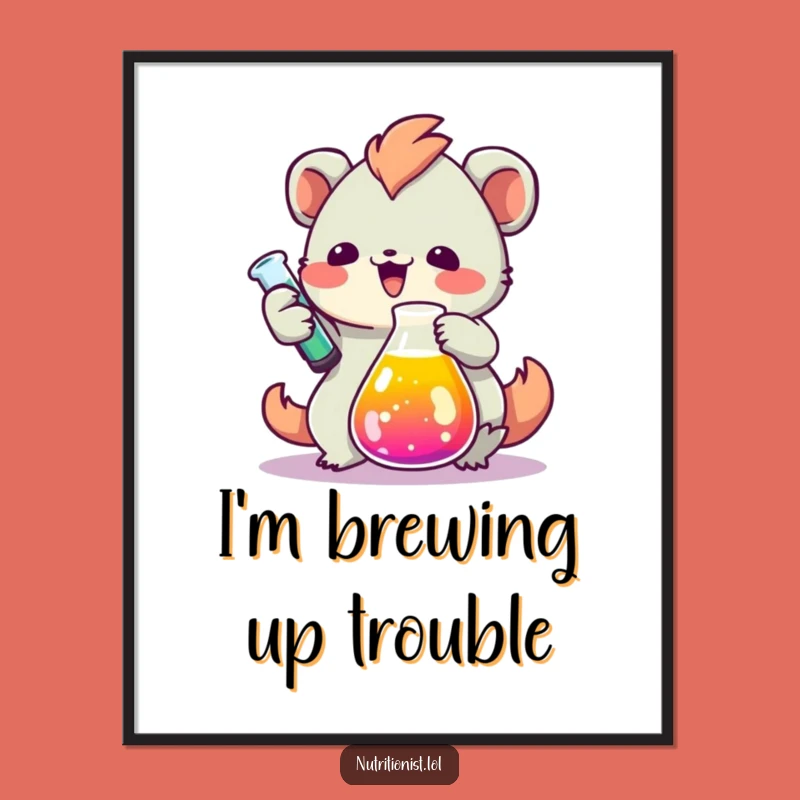 Funny Free Printable Wall Art: Beaker Creature, Hilarious Downloadable Art!