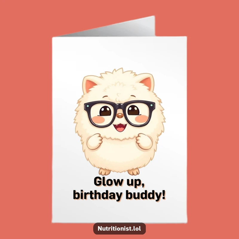 Funny Free Printable Birthday Card: Glowing Supplement Creature, Perfect Downloadable Gift!