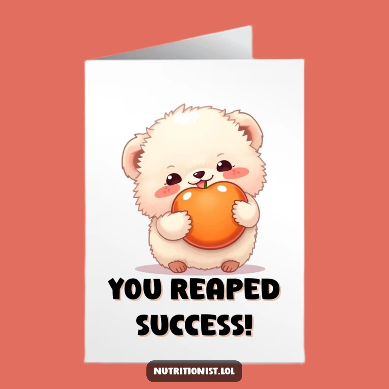 Bountiful Free Printable Congrats Card: Creature's Fruit Feast - DIY Download!